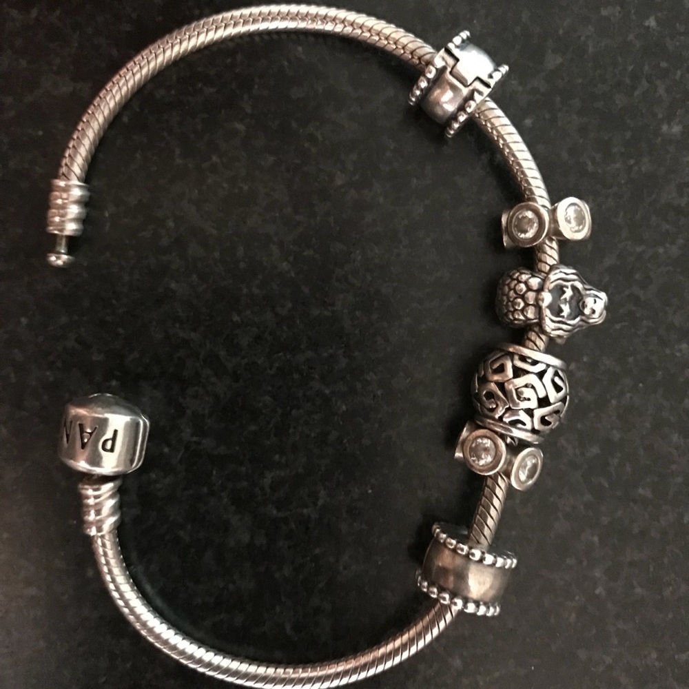 Used Pandora charm bracelet with charms